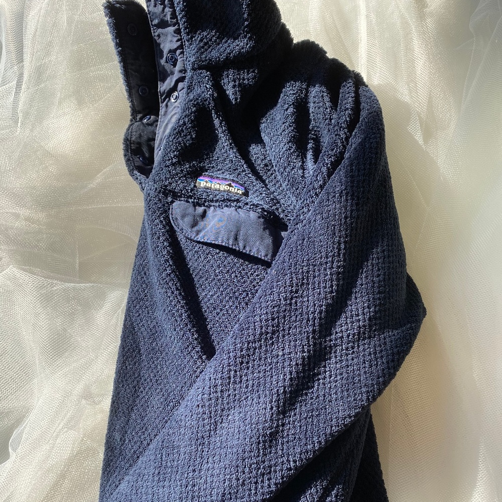 Patagonia Navy Re-Tool Snap Fleece Pullover Size S